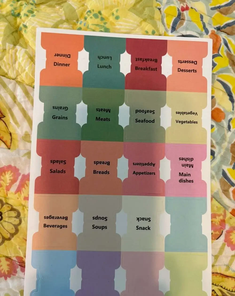 NWOT RUKAR Blank Recipe Book to Write in Your Own Recipes w/ Tab Sticker Sheets
